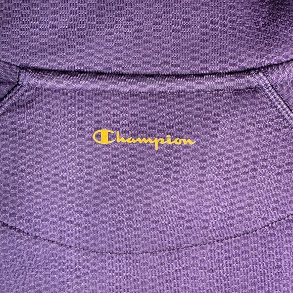 Champion Powertrain DuoFold Warm Ctrl Pullover Quarter Zip Jersey Top Purple M - Picture 7 of 7